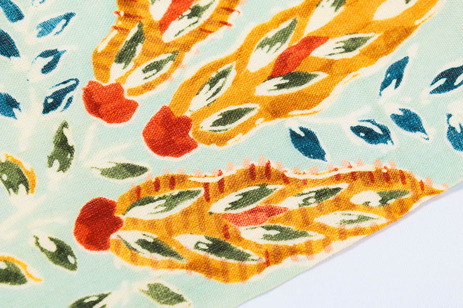 たちばな 多ち花 着物 夏 帯 麻 オランダ更紗模様 更紗 名古屋帯 染め