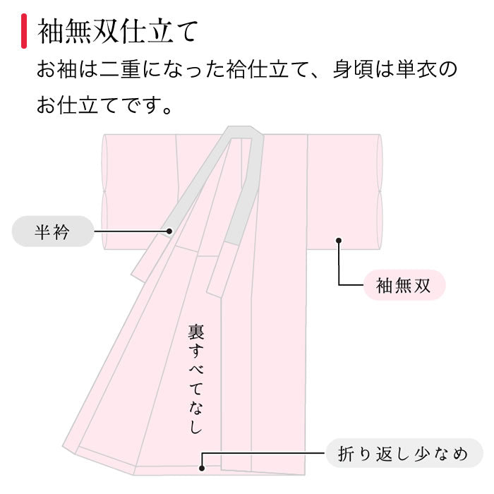 長襦袢 無双仕立て 国内手縫い仕立て 湯のし・半衿他込み 着物 きもの – おみたてや