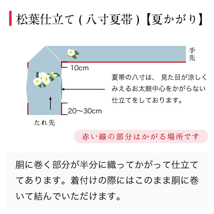 八寸名古屋帯 帯仕立て 名古屋帯 仕立て代 松葉仕立て 総がかり仕立て – おみたてや