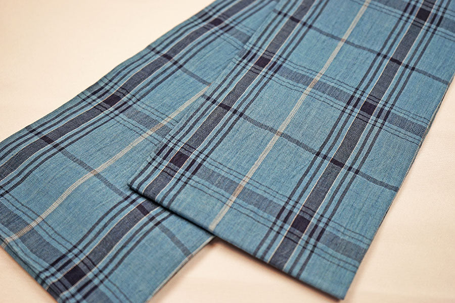 小千谷 麻 藍 ゆかた帯 浴衣帯 半幅帯 日本製 浴衣 レディース 夏 細帯 四寸帯 新品