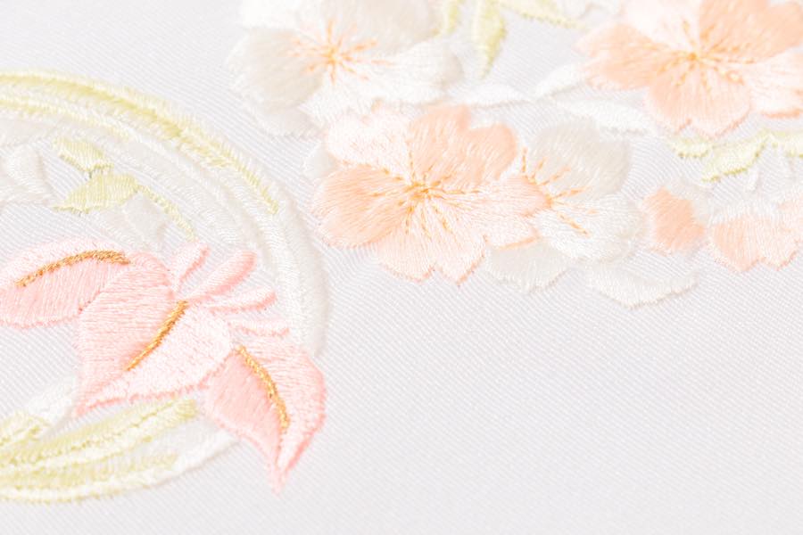 華やか 刺繍衿 刺繍半衿 衿 加藤萬 みふじ 花丸 着物 きもの 半襟 半衿