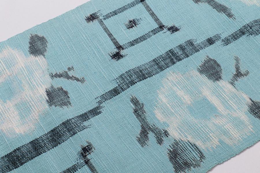 名古屋帯 単衣・袷用 八寸 正絹＆新品ショール留め 歩き回れる 